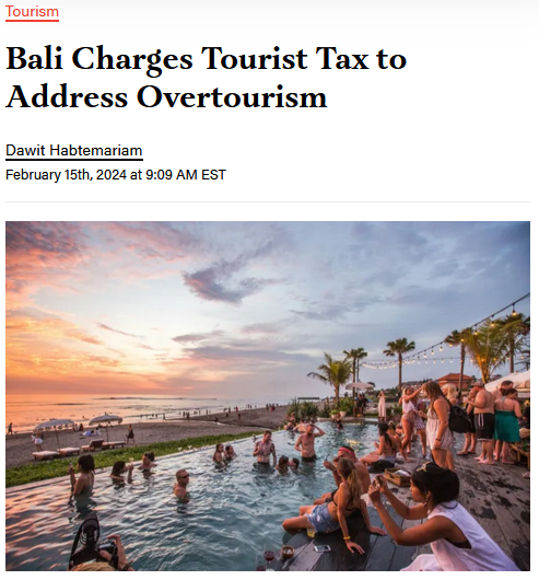 bali overtourism tax