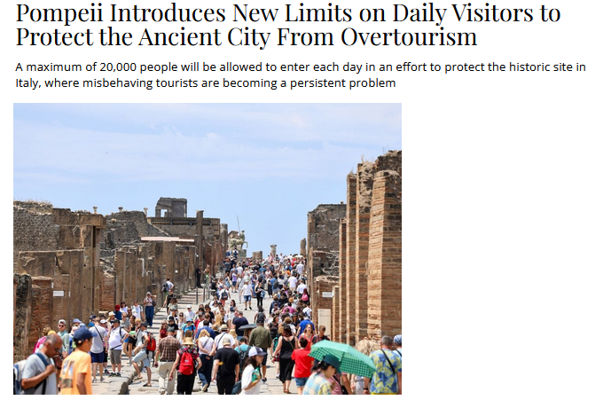 pompeii tourist limit