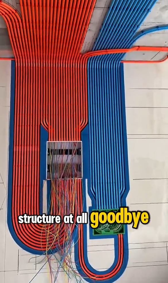 blue and red conduits